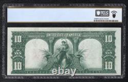 Cut Sheet Of (4) 1901 $10 Bison Legal Tender Usn's Pcgs Banknote Choice Unc-64