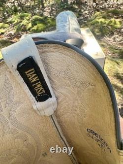 DAN POST Bison Shoulder Western Boots Suede Grey US 8.5 D USA Rare New