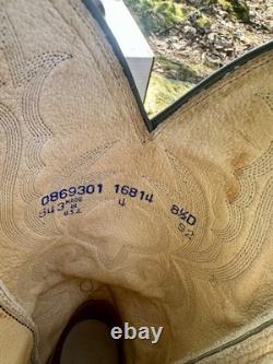 DAN POST Bison Shoulder Western Boots Suede Grey US 8.5 D USA Rare New