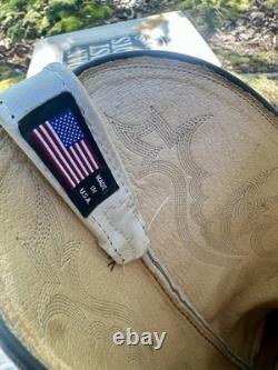 DAN POST Bison Shoulder Western Boots Suede Grey US 8.5 D USA Rare New