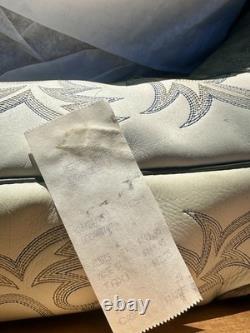 DAN POST Bison Shoulder Western Boots Suede Grey US 8.5 D USA Rare New