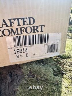 DAN POST Bison Shoulder Western Boots Suede Grey US 8.5 D USA Rare New