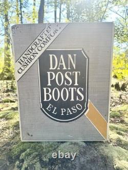 DAN POST Bison Shoulder Western Boots Suede Grey US 8.5 D USA Rare New
