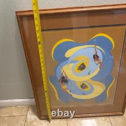 DON SCHULLHOUSE 1981 Serigraph Print Native American Bison Art Southwestern