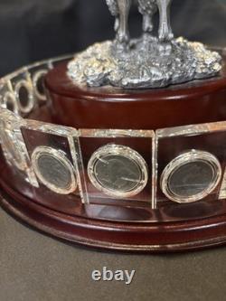 Danbury Mint U. S. Buffalo Nickels In Crystal Slabs, 1918-1938, Rotary Display