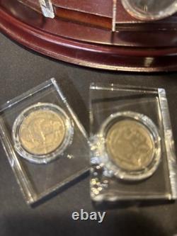 Danbury Mint U. S. Buffalo Nickels In Crystal Slabs, 1918-1938, Rotary Display