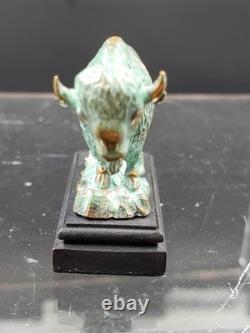 Daniel Philip Kronberg Miniature Bronze Statue Prarie Vagabond Bison Buffalo