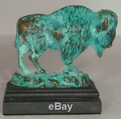 Daniel Phillip Kronberg DH Miniature Bronze Great American Bison Large Sculpture