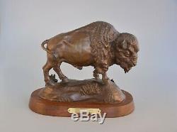 David Densmore Cast Bronze Sculpture Old West Buffalo / Bison Sedona, AZ