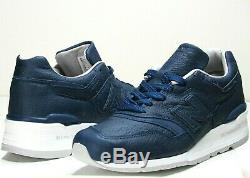 Deadstock New Balance M997bis Bison Leather Pack Made In USA Navy Sneakers