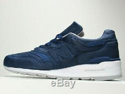 Deadstock New Balance M997bis Bison Leather Pack Made In USA Navy Sneakers