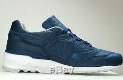 Deadstock New Balance M997bis Bison Leather Pack Made In USA Navy Sneakers