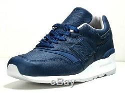 Deadstock New Balance M997bis Bison Leather Pack Made In USA Navy Sneakers