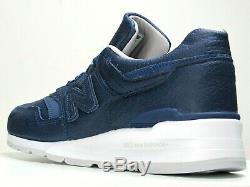 Deadstock New Balance M997bis Bison Leather Pack Made In USA Navy Sneakers
