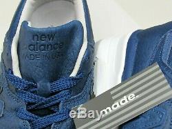 Deadstock New Balance M997bis Bison Leather Pack Made In USA Navy Sneakers