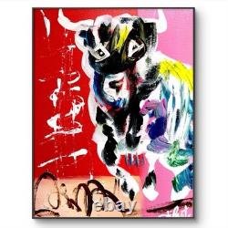 Dipant Bison 9x12 Canvas Original Artwork Fine Art Collectible Abstract Decor
