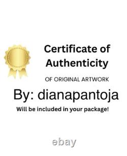 Dipant Bison 9x12 Canvas Original Artwork Fine Art Collectible Abstract Decor