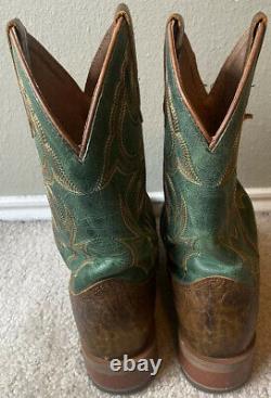 Double H Bison U Toe 11 Oak ICE Roper Work Western Boots USA Made Green Mens 8.5