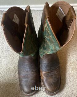 Double H Bison U Toe 11 Oak ICE Roper Work Western Boots USA Made Green Mens 8.5