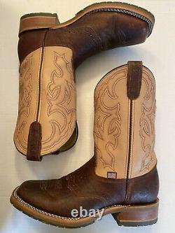 Double H Ice Briar Bison Cowboy Boot Sz 9.5 Dh 4305 USA Made Store Return