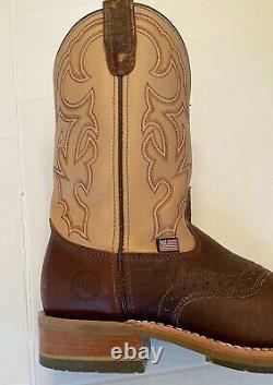 Double H Ice Briar Bison Cowboy Boot Sz 9.5 Dh 4305 USA Made Store Return