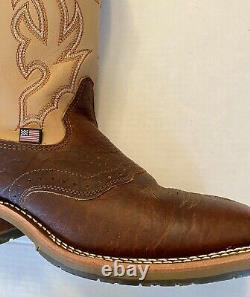 Double H Ice Briar Bison Cowboy Boot Sz 9.5 Dh 4305 USA Made Store Return