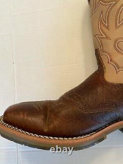 Double H Ice Briar Bison Cowboy Boot Sz 9.5 Dh 4305 USA Made Store Return