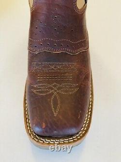 Double H Ice Briar Bison Cowboy Boot Sz 9.5 Dh 4305 USA Made Store Return