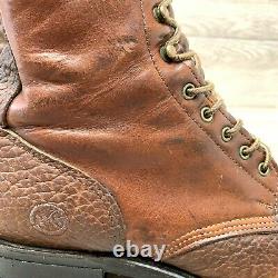 Double H Men's Lacer Packer Kiltie Boots Bison Leather Brown AeroGlide Size 12 D