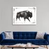Dynamic Bison I Canvas Wall Art Print, Wildlife Home Decor