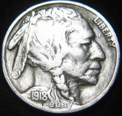 ERROR! Sharp 2-FEATHERS Variety 1918-S BUFFALO NICKEL 5¢ FREE S&H! KS80MD