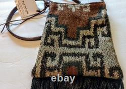 ETERNAL PERSPECTIVE Bison Leather Fringe Coachella Artisan Carpet Fall Handbag