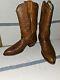 EUC VTG DAN POST Full Genuine Bison Leather Western Cowboy Boots Sz11 B USA