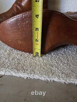 EUC VTG DAN POST Full Genuine Bison Leather Western Cowboy Boots Sz11 B USA