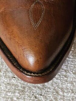 EUC VTG DAN POST Full Genuine Bison Leather Western Cowboy Boots Sz11 B USA