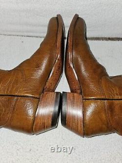 EUC VTG DAN POST Full Genuine Bison Leather Western Cowboy Boots Sz11 B USA