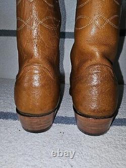 EUC VTG DAN POST Full Genuine Bison Leather Western Cowboy Boots Sz11 B USA