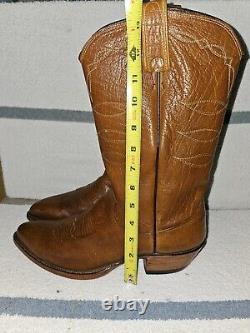 EUC VTG DAN POST Full Genuine Bison Leather Western Cowboy Boots Sz11 B USA