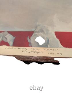 Emilie Touraine Print of Bison/Buffalo Phillip Whitehawk's Album Encore Signed