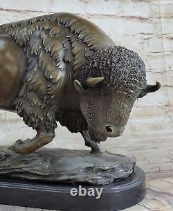 Extra LRGE Barye Bronze Bison Buffalo American Western South West Sculpture Sale