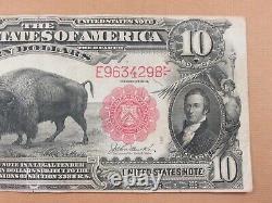 FR 119 1901 $10 Legal Tender Bison Note VF Parker/Burke 298