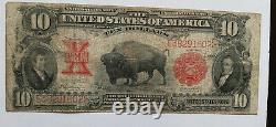 FR 122 $10 United States Note the BISON 1901 Speelman/White signatures