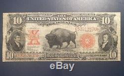 FR. 122 1901 $10 TEN DOLLARS BISON LEGAL TENDER UNITED STATES NOTE Fine/ VF