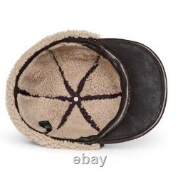 Filson Bag Sheepskin Trapper Hat 20204535 Bison Calfskin Leather Flap MADE USA