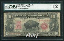 Fr. 116 1901 $10 Ten Dollars Bison Legal Tender United States Note Pmg Fine-12