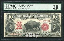 Fr. 120 1901 $10 Ten Dollars Bison Legal Tender United States Note Pmg Vf-30