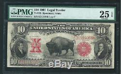 Fr. 122 $10 1901 Legal Tender Bison Note PMG VF 25 EPQ
