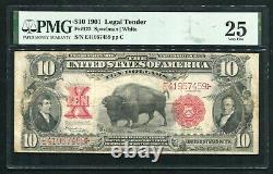 Fr. 122 1901 $10 Ten Dollars Bison Legal Tender United States Note Pmg Vf-25