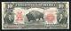 Fr. 122 1901 $10 Ten Dollars Bison Legal Tender United States Note Vf (i)