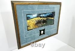 Framed Calling the Buffalo Print Bev Doolittle Soutwestern Art Custom Mat Skull